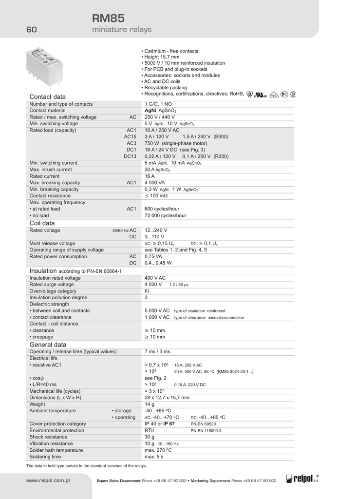 Rm85 Datasheet Manualzz
