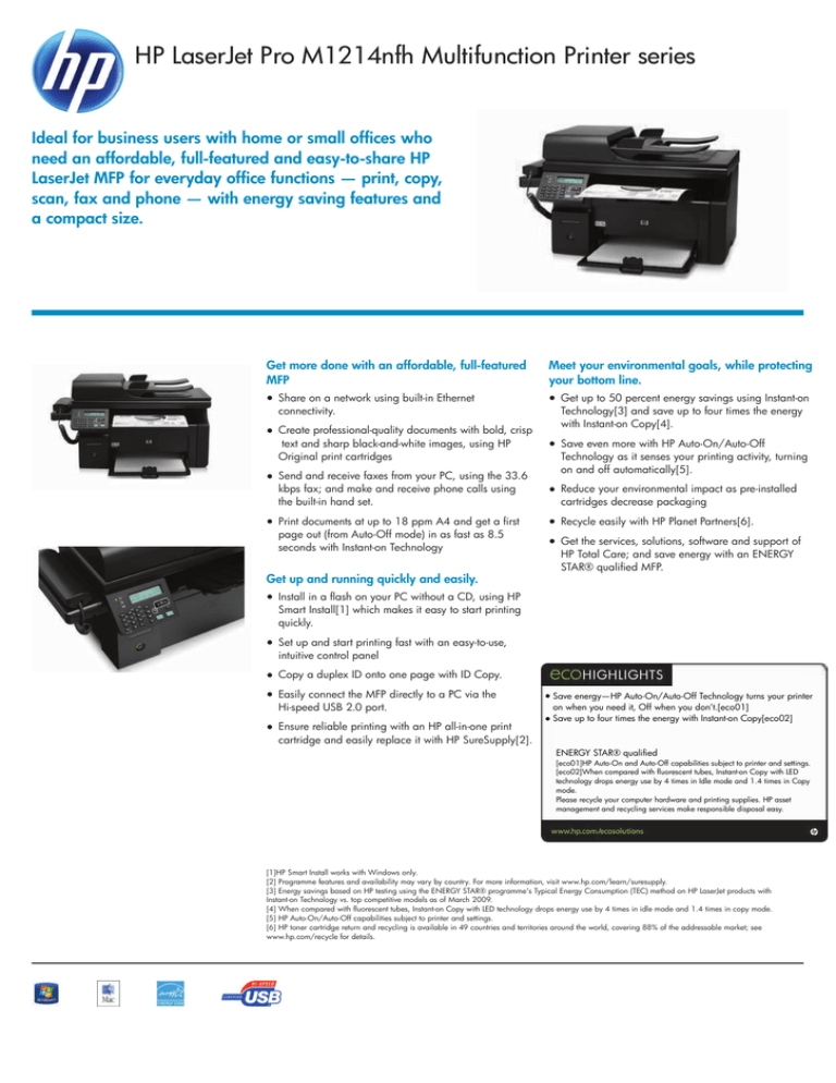 hp laserjet m1214nfh