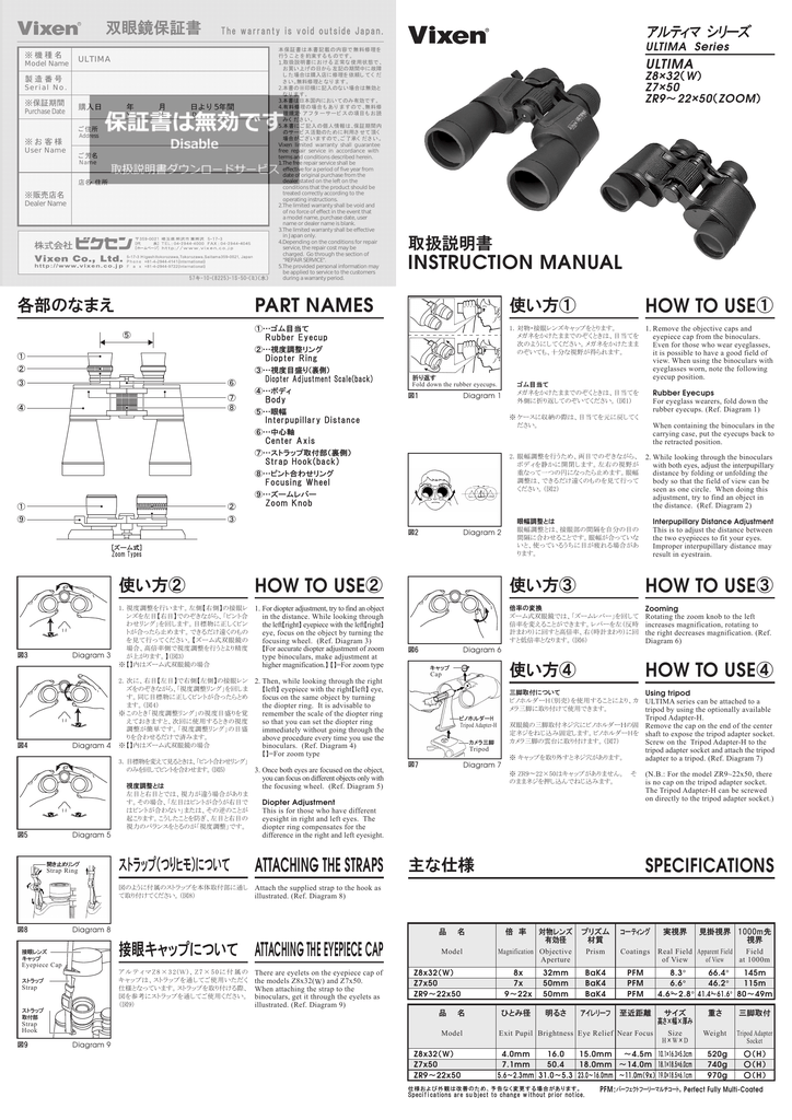 Ultima Zr9 22 50 Zoom 取扱説明書 11 330kb Manualzz