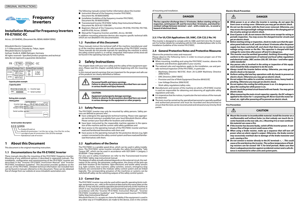 Fr E700sc Ec Rukovodstvo Po Ustanovke Rus Manualzz