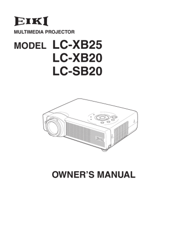 Eiki LC-XB25 manual | Manualzz