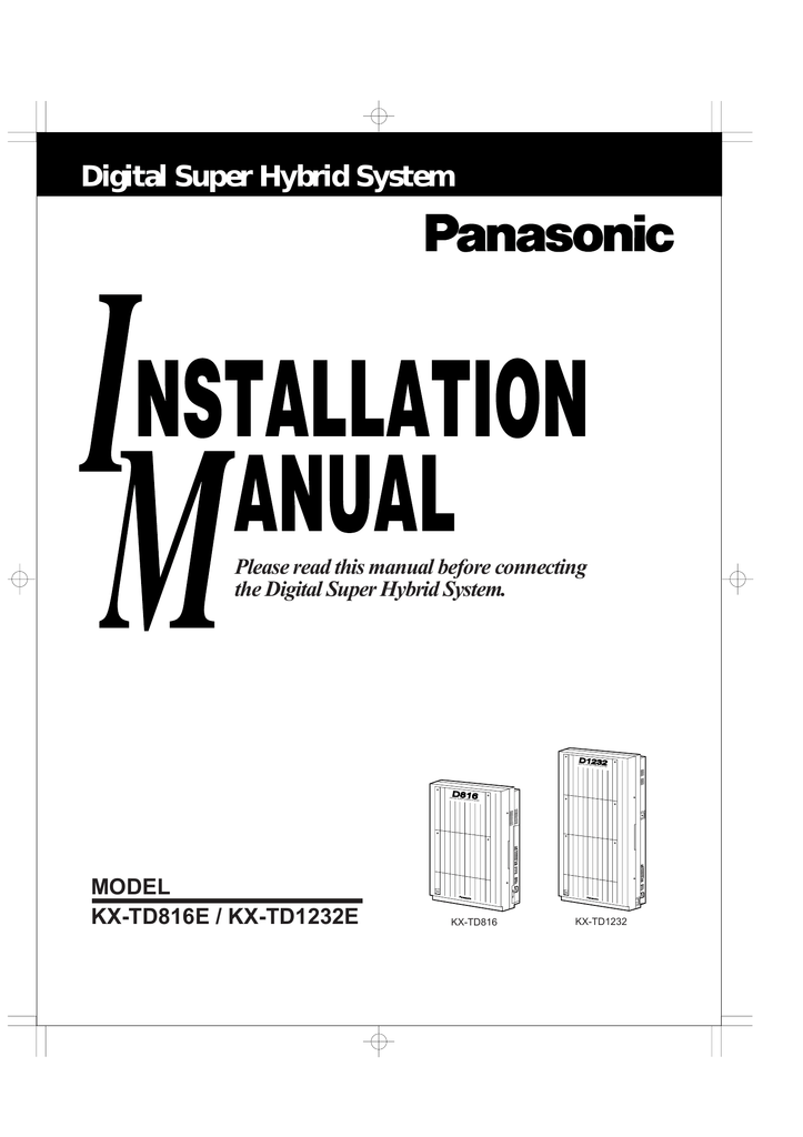 Panasonic Kxtd816 1232 V5 Installation Manual Manualzz Panasonic Kxtd816 1232 V5 Installation Manual Manualzz