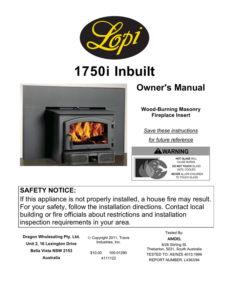 Blower Operation Lopi 1250i Inbuilt, Fireplace Insert With Blower Instructions