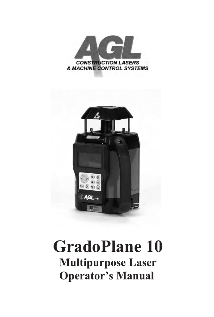 the AGL Gradoplane Manual Manualzz