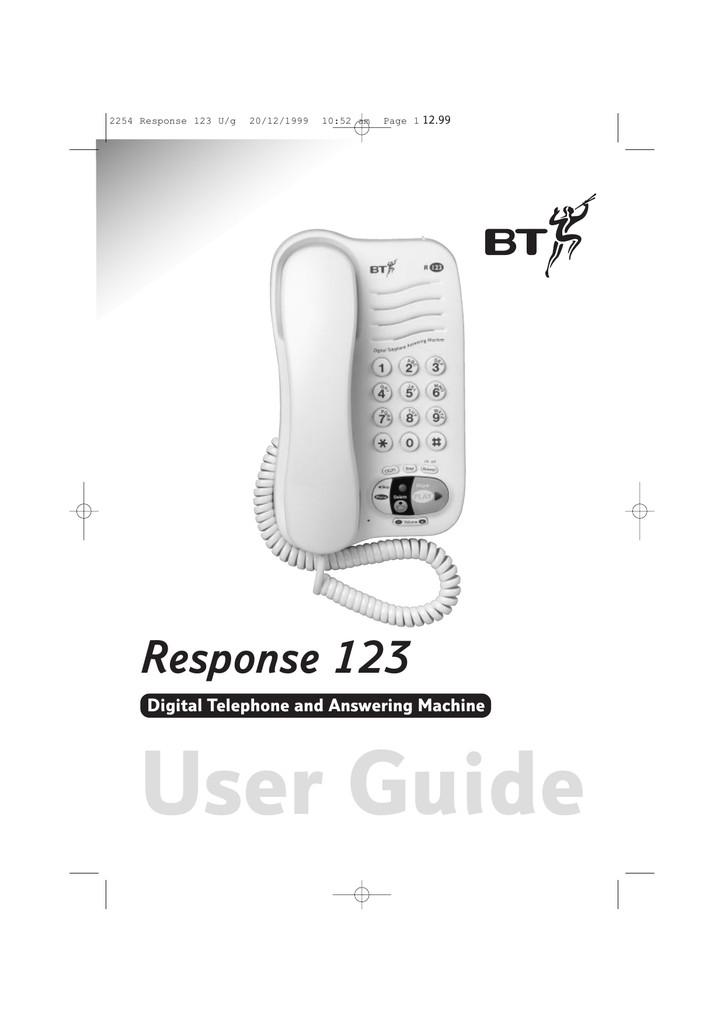 Bt Response 123 User Guide Manualzz