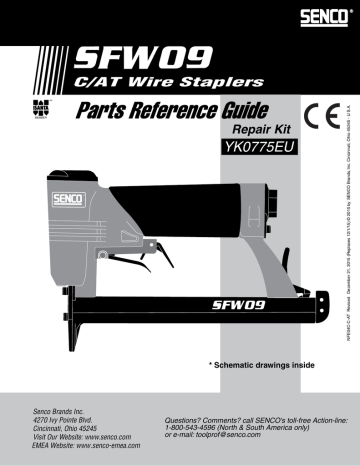 Senco light wire stapler SFW09 | Manualzz