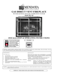 Mendota Gas Fireplace DXV DXV-60 Installation Instructions