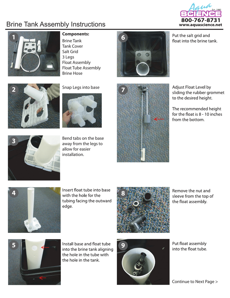 Brine Tank Assembly Instructions Manualzz