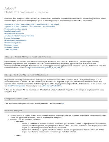 Leggimi di Adobe Flash® CS3 Professional (PDF: 25K) | Manualzz