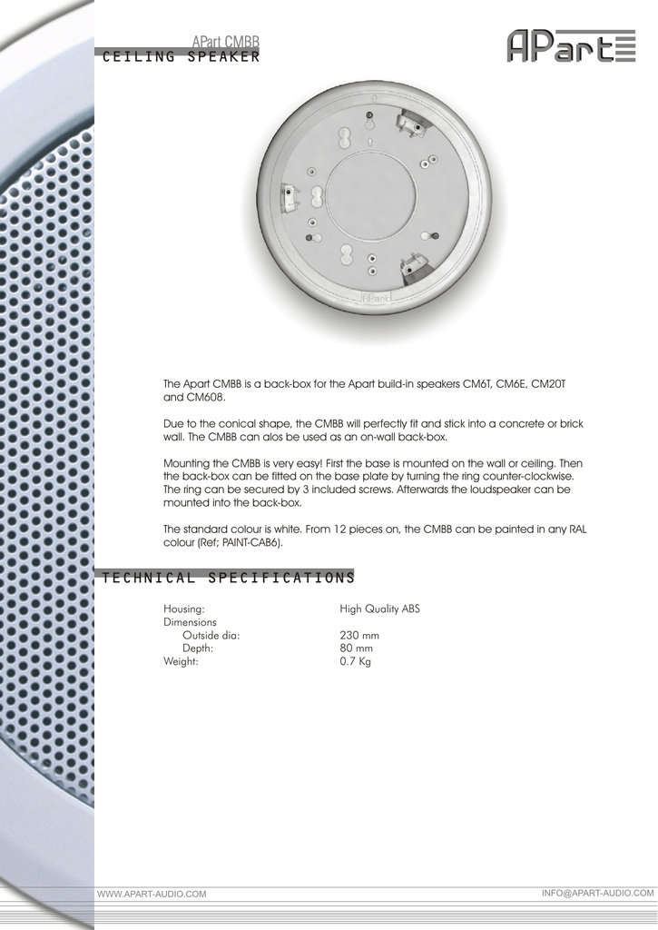 Build Ceiling Speaker Back Box Shelly Lighting