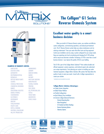G1 Reverse Osmosis Brochure Manualzz