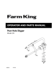 Farm King 210 POST-HOLE DIGGER Operator and Parts Manual