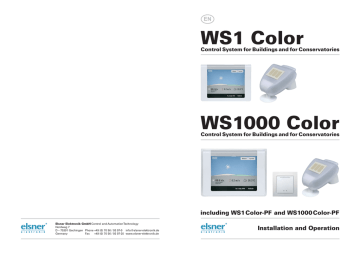Elsner WS1000 Color Installation and Operation Manual | Manualzz