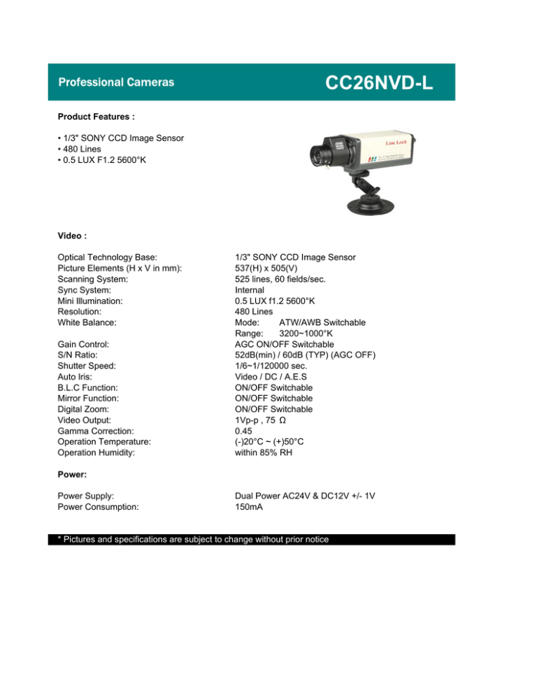 Cc26nvd L Professional Cameras Manualzz