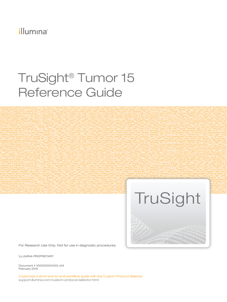 Trusight Tumor 15 Library Prep Reference Guide V04 Manualzz