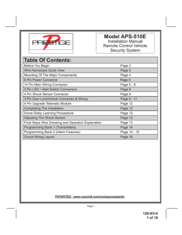Prestige Aps 510e Installation Manual Manualzz
