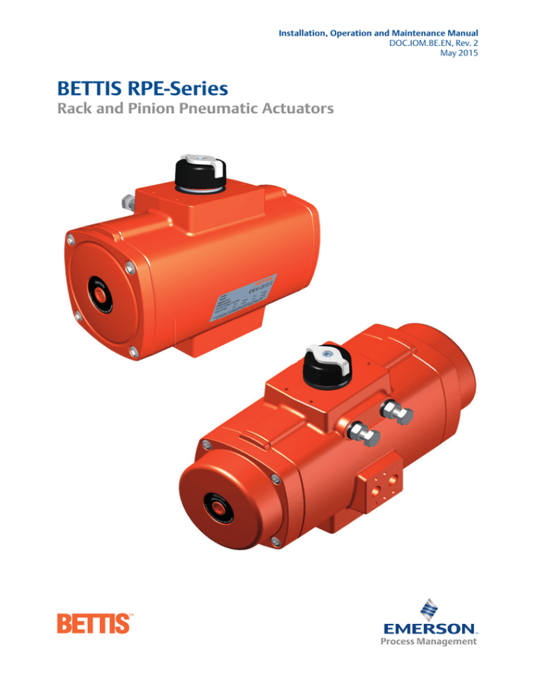 Bettis RPESeries Installation, Operation and Maintenance Manual Manualzz