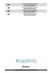 Water Softener Optimo Chrono Installation &amp; Operating Instructions