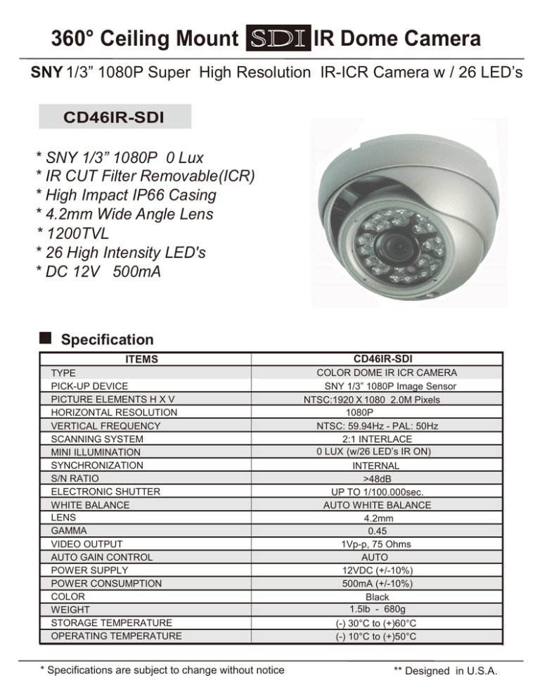 Sdi 360 Ceiling Mount Sny Manualzz