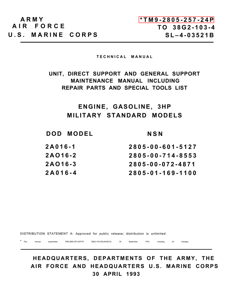 TM-9-2805-257-24P | Manualzz