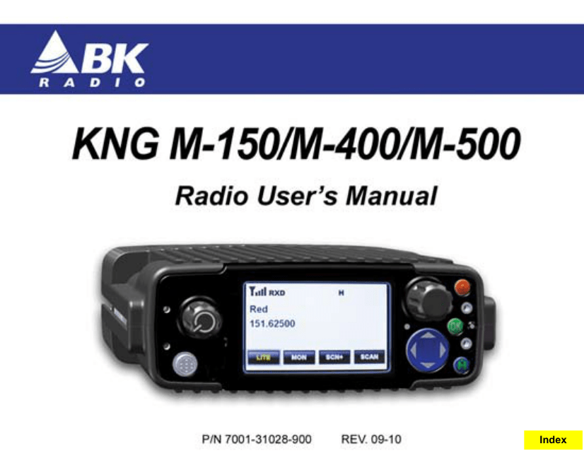 BK Radio KNG M150 User manual Manualzz