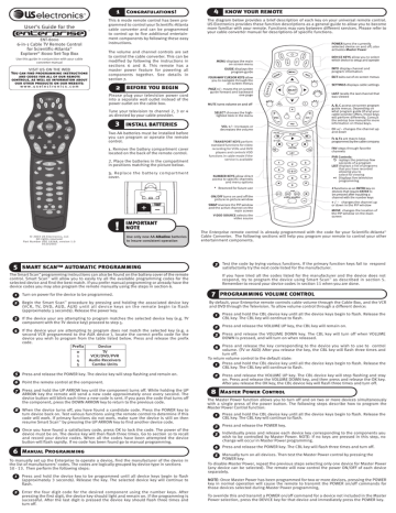 US Electronics Enterprise ENT-3000 User manual | Manualzz