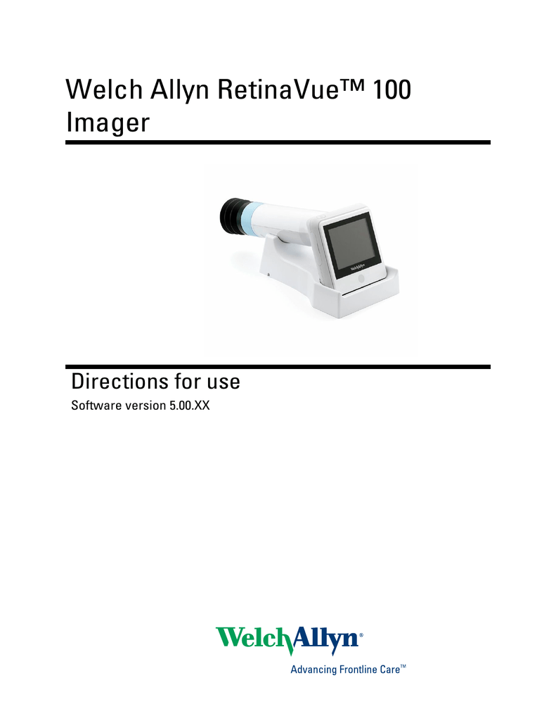 Welch Allyn RetinaVue 100 Imager, User Manual Manualzz