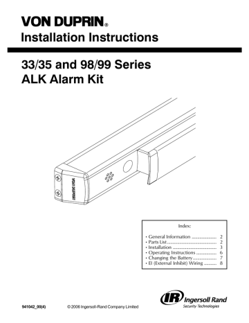 Ingersoll-Rand VON DUPRIN 33 Series Installation Instructions Manual ...