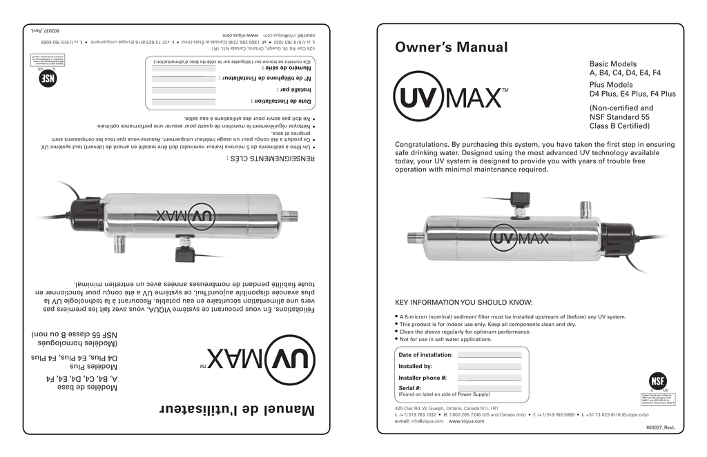 Uvmax Manual Manualzz