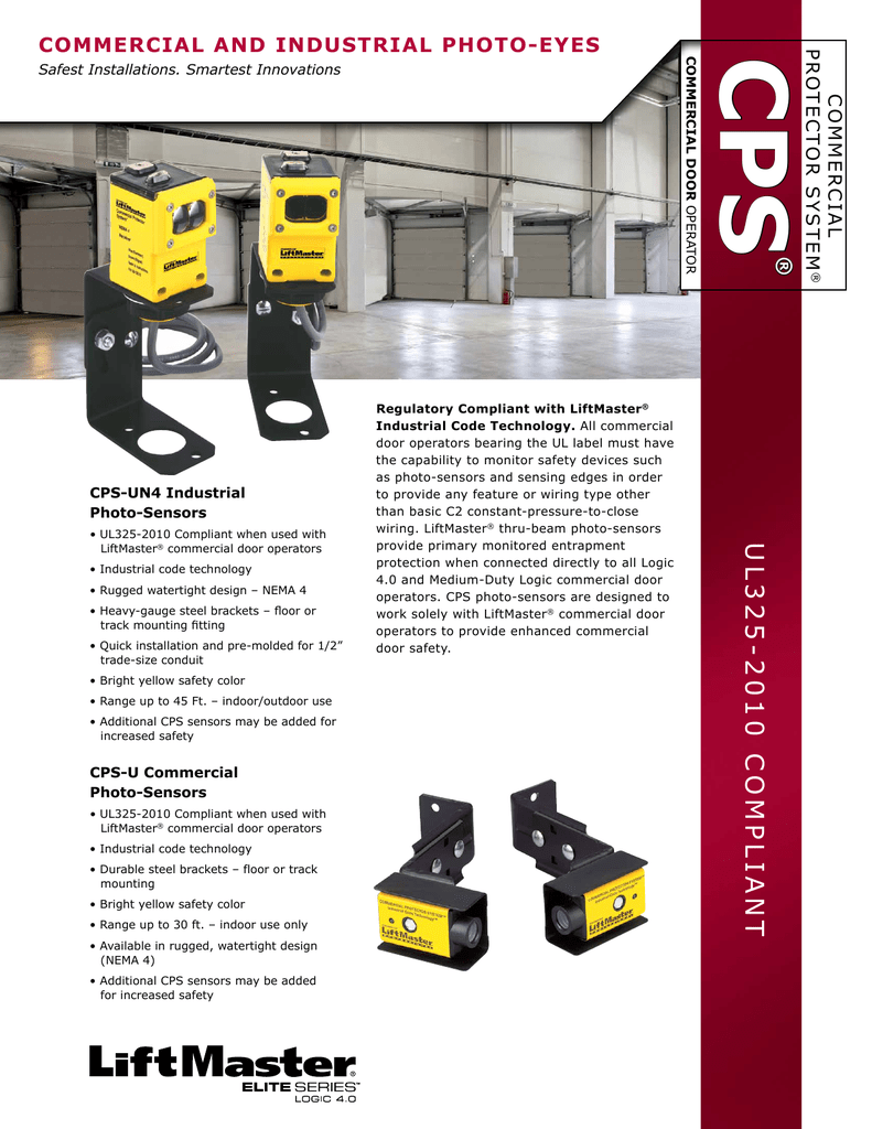 LiftMaster Commercial Door Operator CPS-UN4 Protector System by LiftMaster