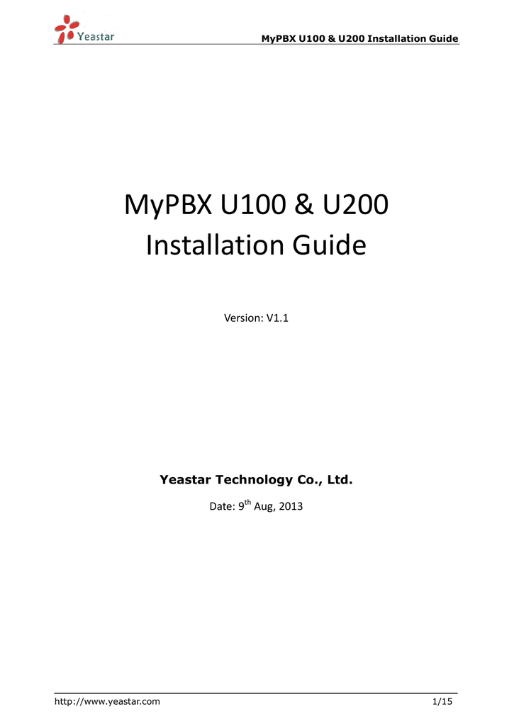 MyPBX U100 | Manualzz