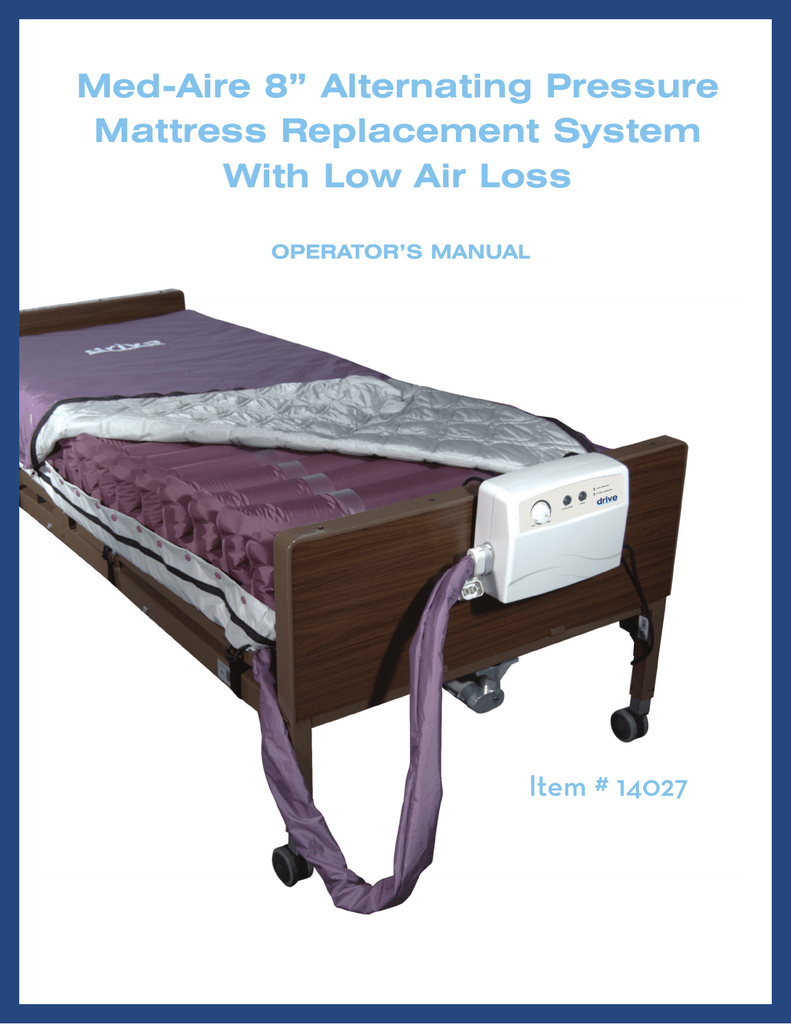 Инструкция по эксплуатации drive. Alternating Pressure Mattress инструкция