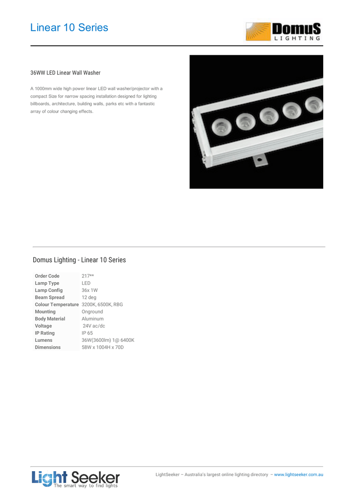 Domus Lighting Linear 10 Series Manualzz Domus Lighting Linear 10 Series Manualzz