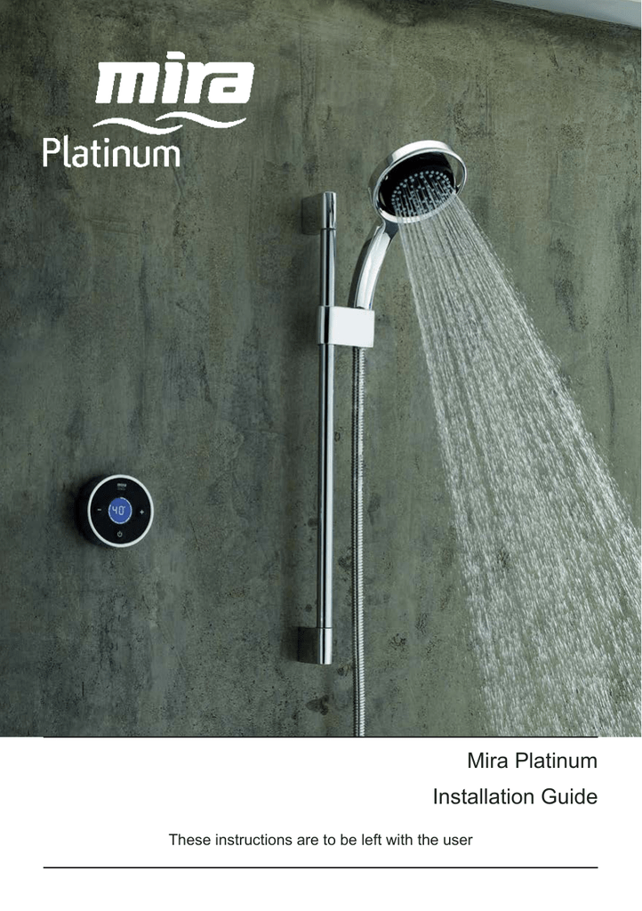 Mira Platinum Valve/ Fittings Installation Guide Manualzz
