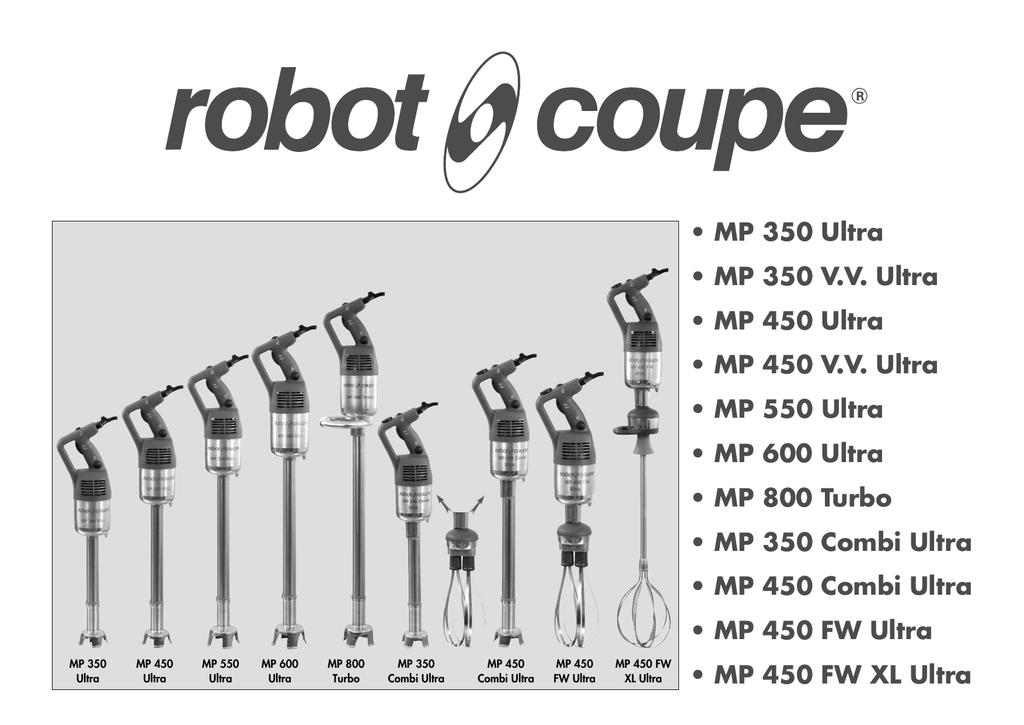 Robot Coupe MP 550 Ultra User Manual | Manualzz