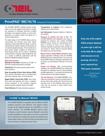 PrintPad Spec Sheet | Manualzz
