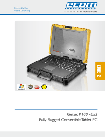 Getac V100 Ex2 Fully Rugged Convertible Tablet Pc Zone 2 Product Division Manualzz