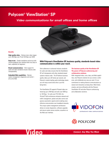 Polycom ViewStation SP384 Brochure | Manualzz
