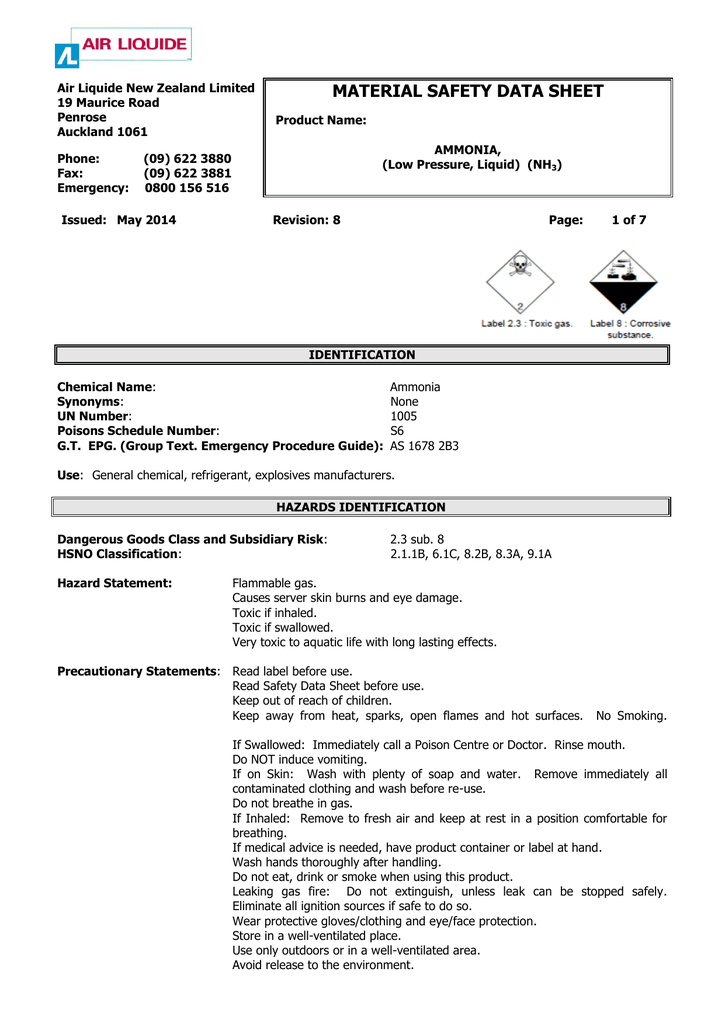 Material Safety Data Sheet Avantor Performance Materials 451