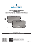 Venmar Constructo 1.5, Constructo 2.0 Installation Guide