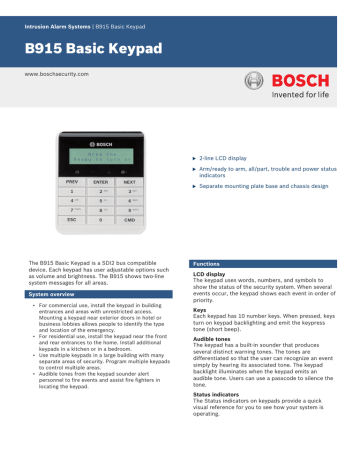 B915 Basic Keypad Manualzz