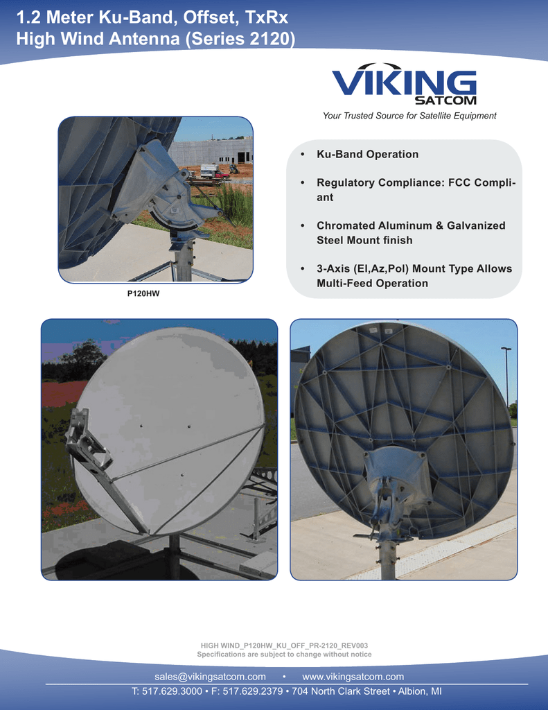 Viking P 120hw Prodelin Series 2120 Datasheet Manualzz