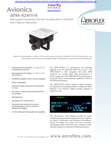 APM 424 V 4 Specification Sheet Manualzz