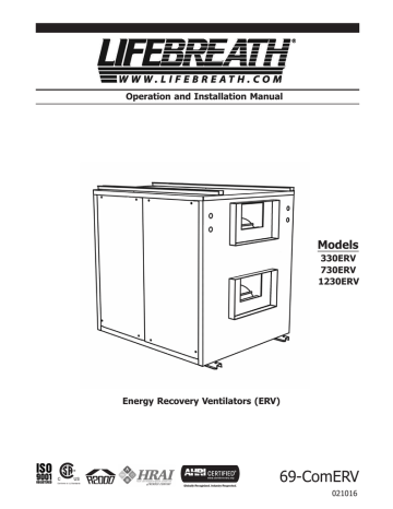 Commercial ERV Manual (02-10 | Manualzz