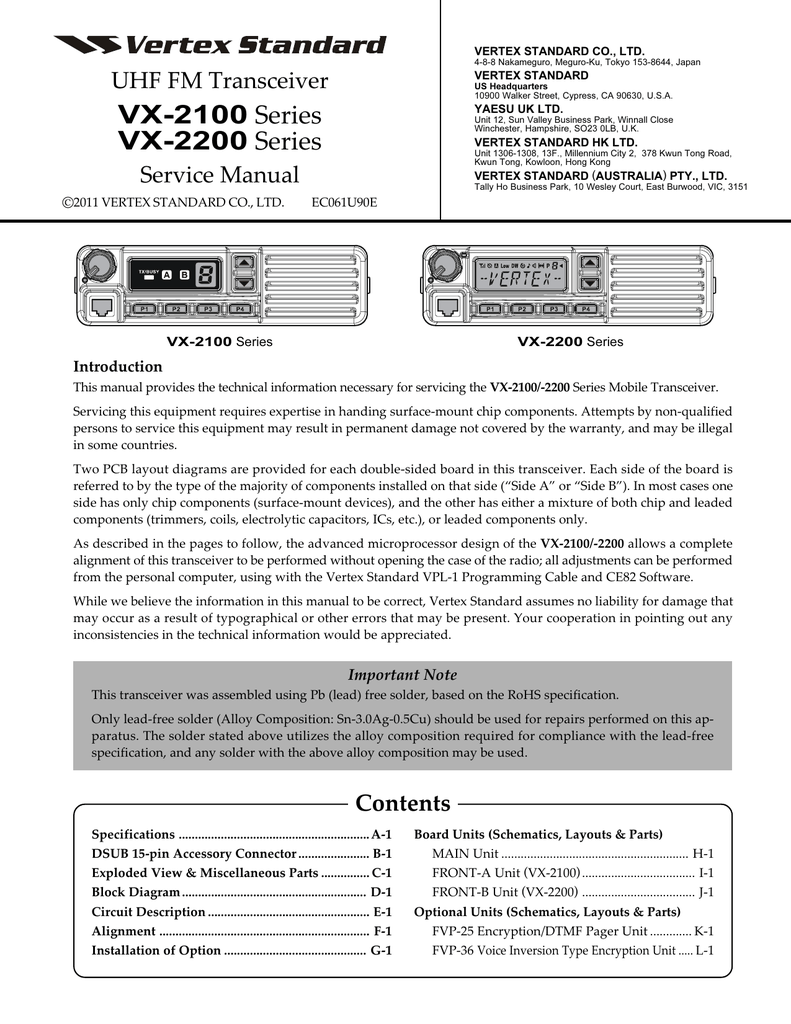 Vx 2100 20 50w Manual De Servicio Manualzz