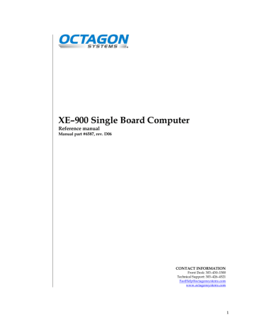 XE–900 Single Board Computer Reference manual | Manualzz