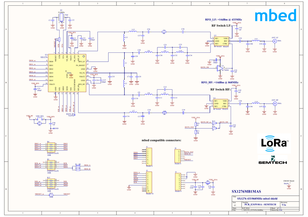 Sx1278 схема подключения