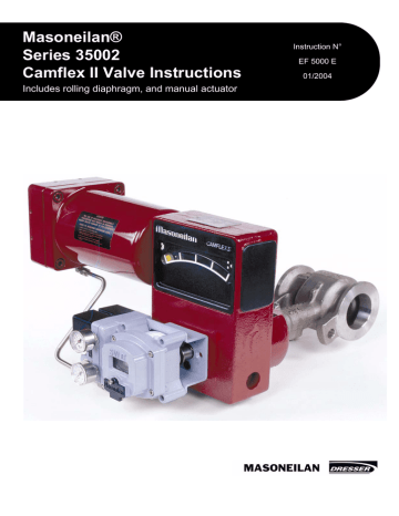 Masoneilan Series 35002 Camflex Ii Valve Instructions Includes Rolling Diaphragm And Manual Actuator Manualzz