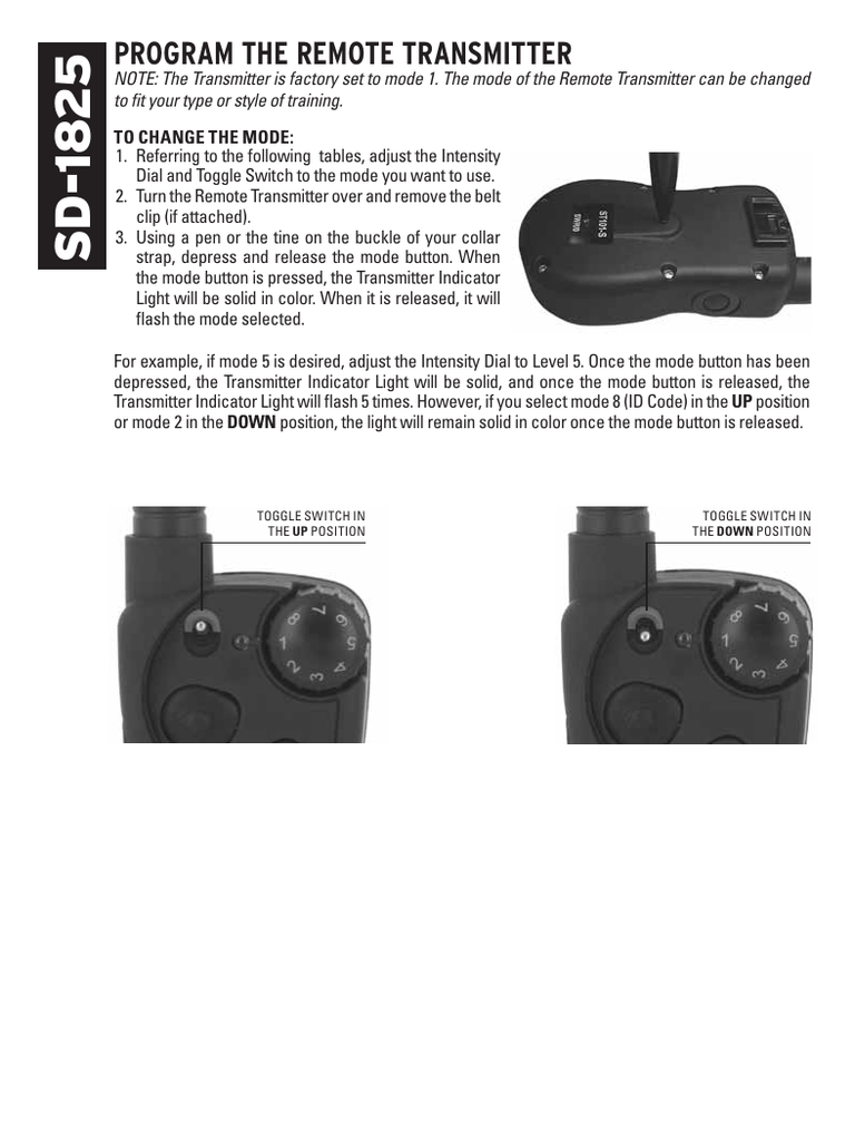 sportdog controller buttons