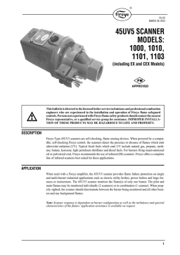 Fireye 45UV5-1000CEX Bulletin